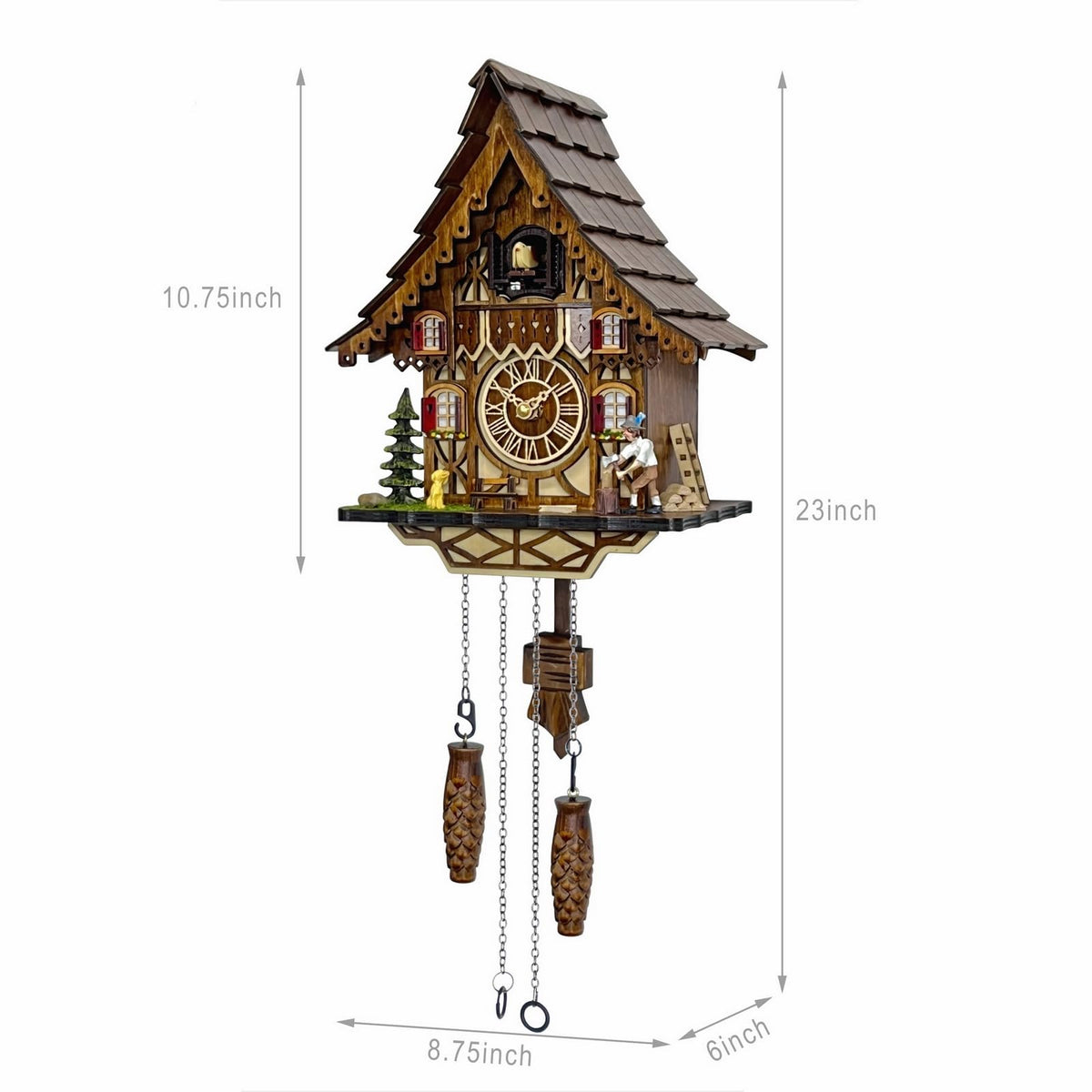 HUGE HAPPINESS cuckoo clock wall art pendulum adds classic movement and visual rhythm