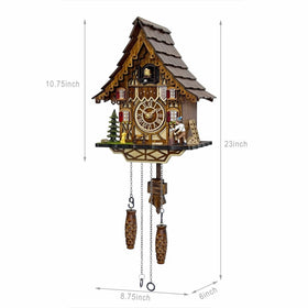 HUGE HAPPINESS cuckoo clock wall art pendulum adds classic movement and visual rhythm