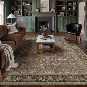 HUGEAR rug with non-slip backing on wooden floor for stability