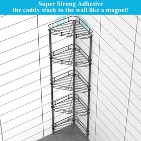 HuggieGems bathroom stand rack for sturdy storage in black
