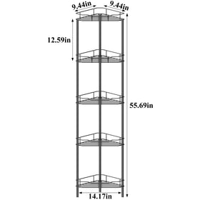 HuggieGems black finish shower caddy adds sleek bathroom style