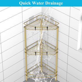 HuggieGems stable floor-standing rack saving shower space.