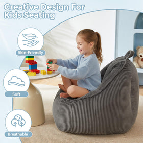 HUGHEAVEN toddler reading chair grey supports calm study sessions.
