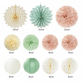 Huglony circle dots banner adds playful texture to table displays