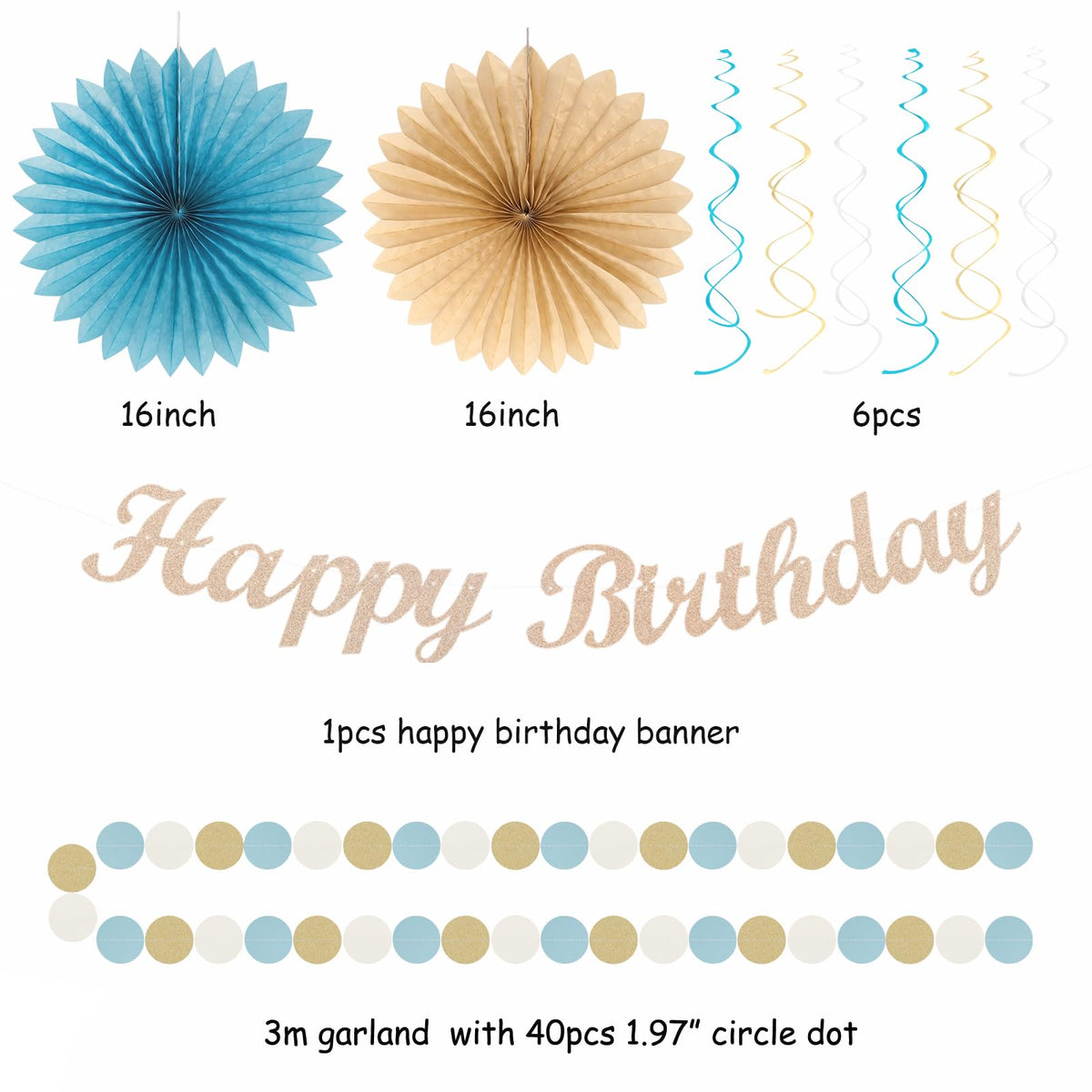 Huglony circle dots banner adds playful texture to walls and tables.