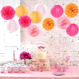 Huglony 12in paper flower fans deliver boho elegance to décor
