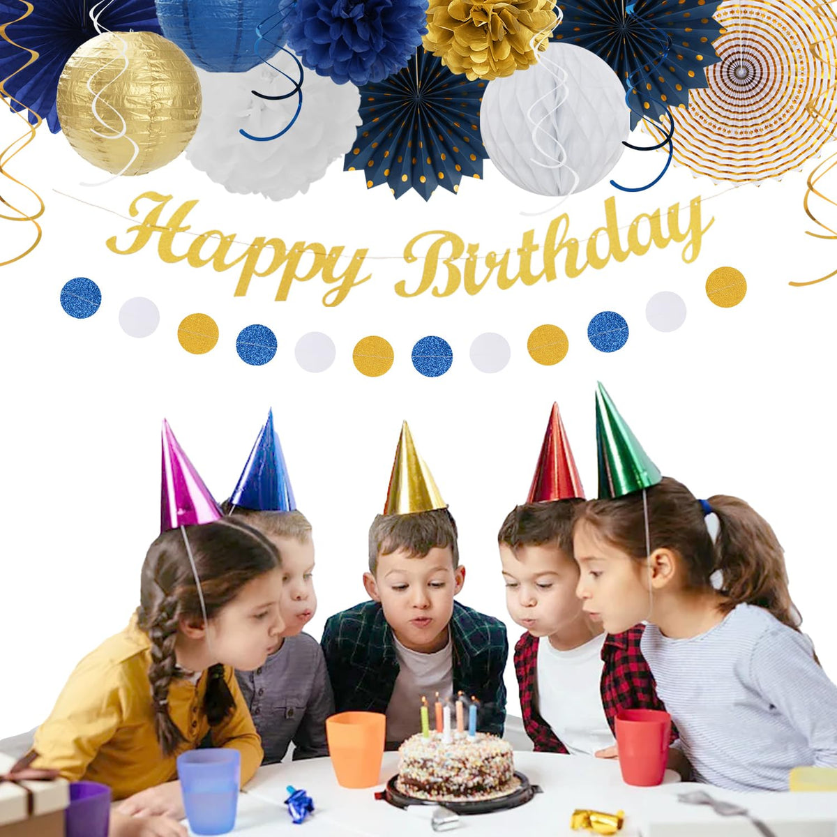 Huglony tissue pom pom 12inch adds dramatic texture to party space.
