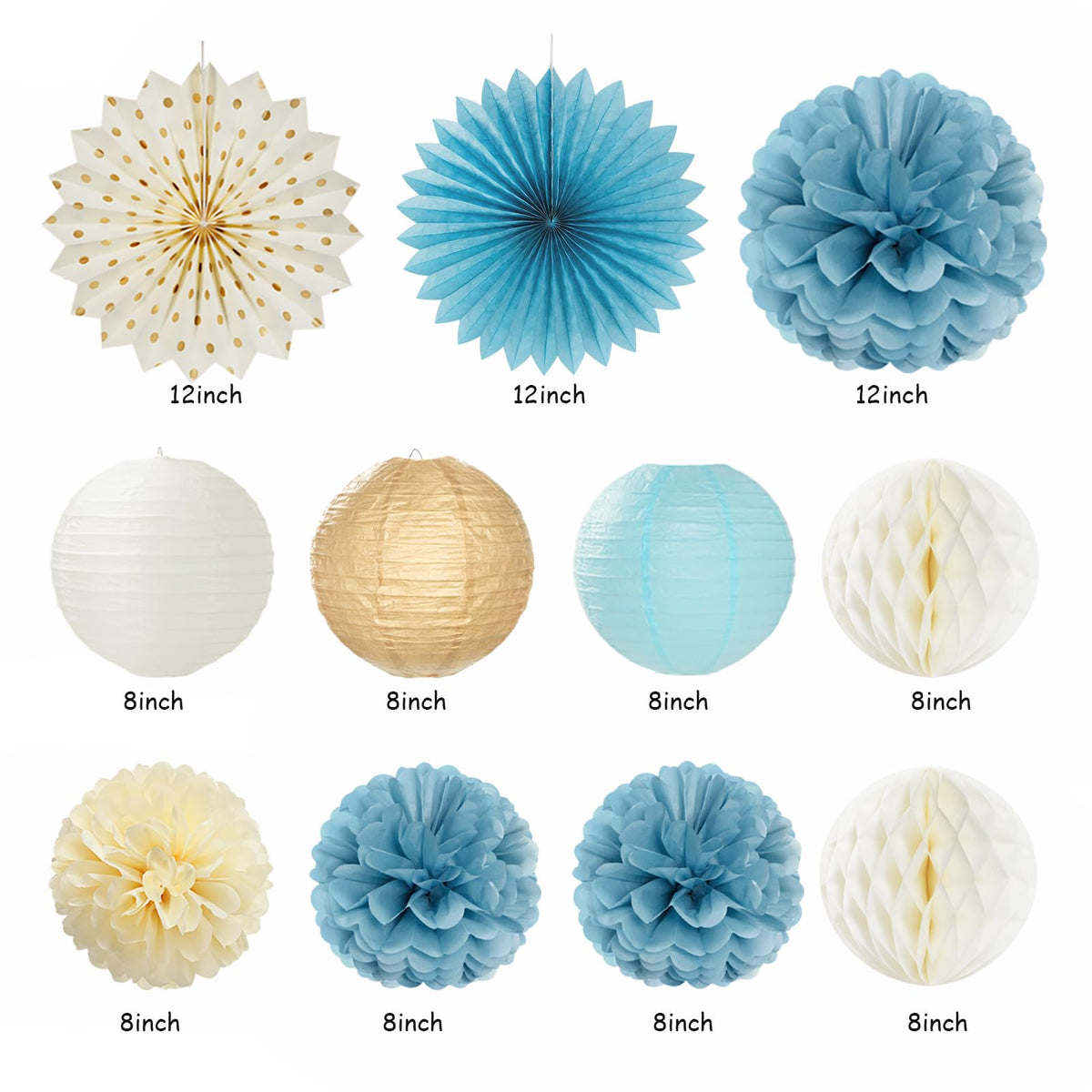 Huglony tissue pom poms 10in provide soft elegance to celebrations.