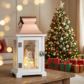 HugMemories display on shelf or desk lantern complements home rituals
