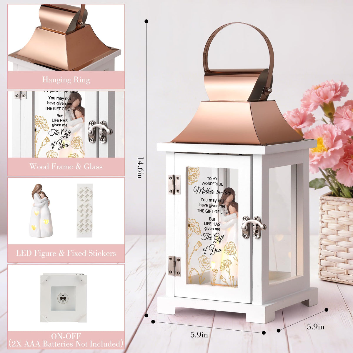 HugMemories engraved heart message lantern makes a thoughtful keepsake for celebrations