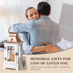 HugMemories flameless candle lantern offers safe, smoke-free ambient light