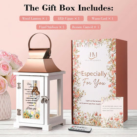 HugMemories lantern arrives gift-boxed with a touching quote engraving.