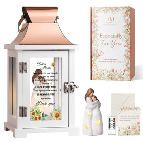 HugMemories lantern featuring mother and daughter embrace for a heartfelt keepsake.