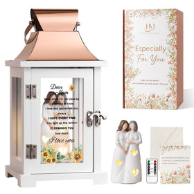 HugMemories lantern with mother and daughter embrace, a warm keepsake gift