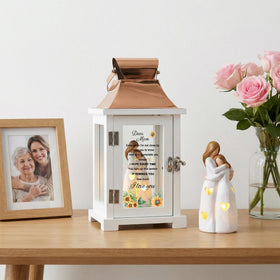 HugMemories lantern remote and timer for hands-free graceful lighting.