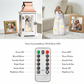 HugMemories LED lantern remote timer provides convenient mood lighting
