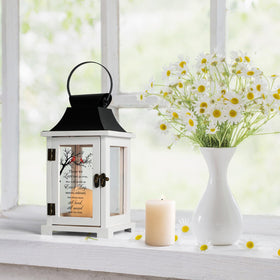 HugMemories memorial lantern glass sides illuminate gentle candlelight in any room.
