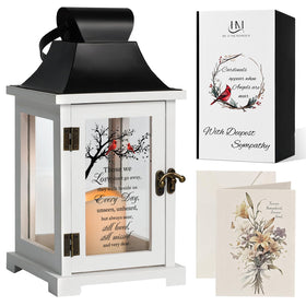 HugMemories memorial lantern with wood frame offers a comforting, lasting tribute.