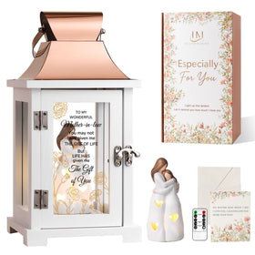 HugMemories hand-painted mother-in-law lantern figure creates warm, inviting home ambiance