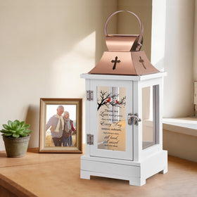 HugMemories solid wood metal lantern durable memorial keepsake