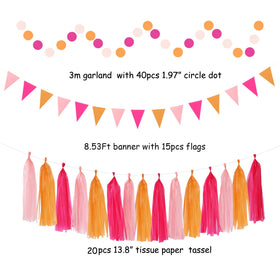 Hugtmr tassel garland in three colors adds texture and depth