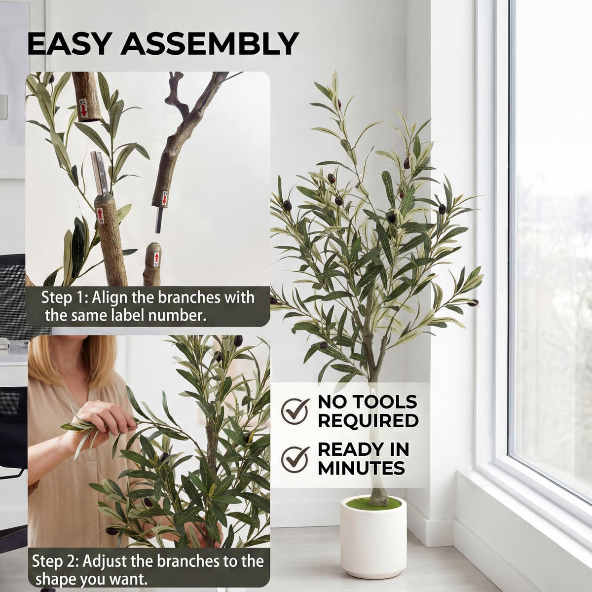 Huhemy no-maintenance olive tree stays vibrant with minimal care