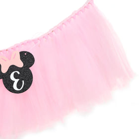 HUHJRUAR Mouse One garland display adds creative pink decor for parties