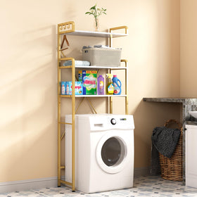 Huhote 3-tier shelves provide sturdy space for towels and essentials.