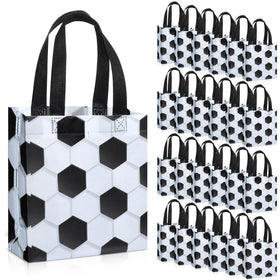 Huhumy soccer goodie bags with handles, perfect for party favors and easy gifting.