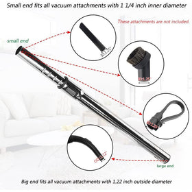 HUIAWAY 32mm attachment compatible wand works with standard vacuum accessories.