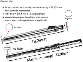 HUIAWAY telescoping wand chrome connection shows friction-fit compatibility with hoses.