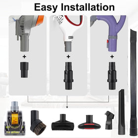 HUIAWAY utility nozzle with brush loosens dust on shelves