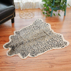 Huichenxing2021FURSTORE leopard-print area rug creates bedroom ambiance