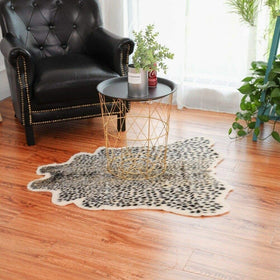Huichenxing2021FURSTORE leopard-print area rug easy-care and simple cleaning