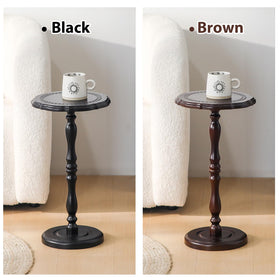 HuiDao corner plant stand using a round table to display greenery
