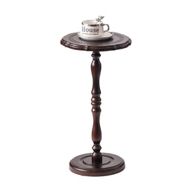 HuiDao solid wood round side table top view highlighting sturdy construction for any room