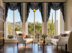 Huierxun semi-sheer valance diffuses soft daylight through window
