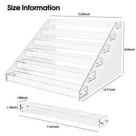 HUITAI display risers stand in clear acrylic for efficient countertop organization.