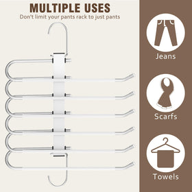 HUITEM easy no-install pants hangers ready to use right away in any closet.