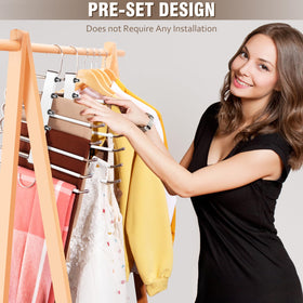Open-ended HUITEM design enables easy hanging of jeans and scarves.
