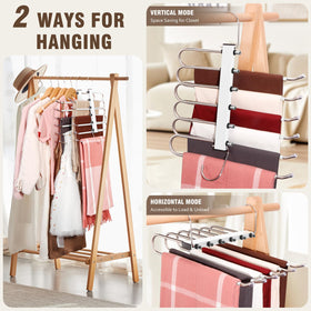 Stainless steel HUITEM frame provides durable closet organization with rust resistance.
