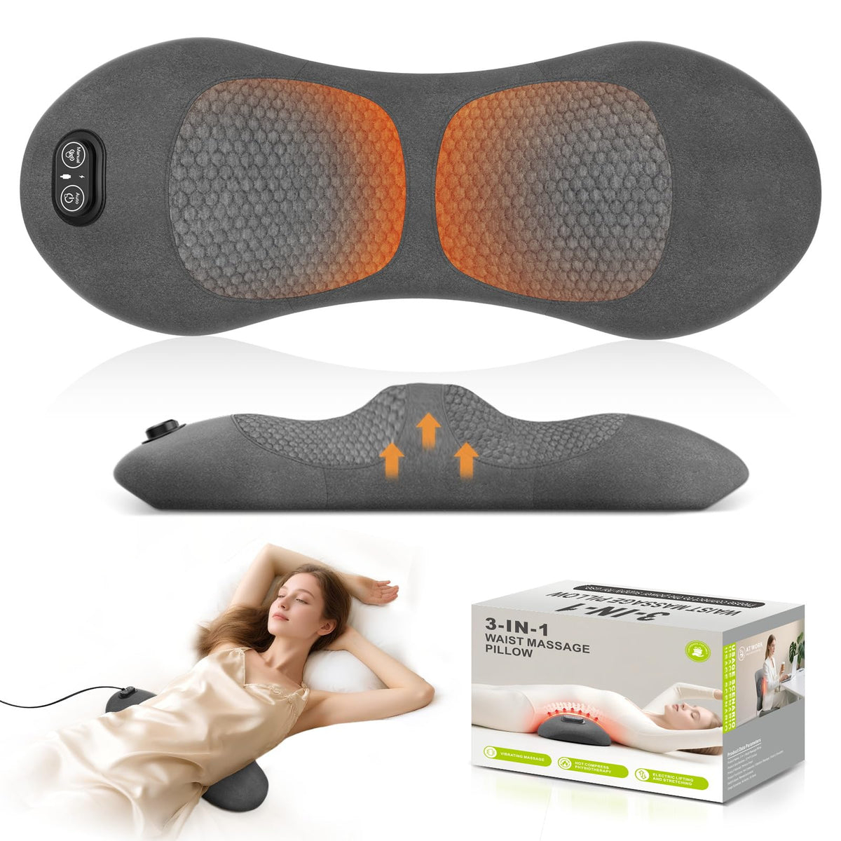 HuixinLine Smooth Triple Fusion pillow ergonomic curve supports the lower back
