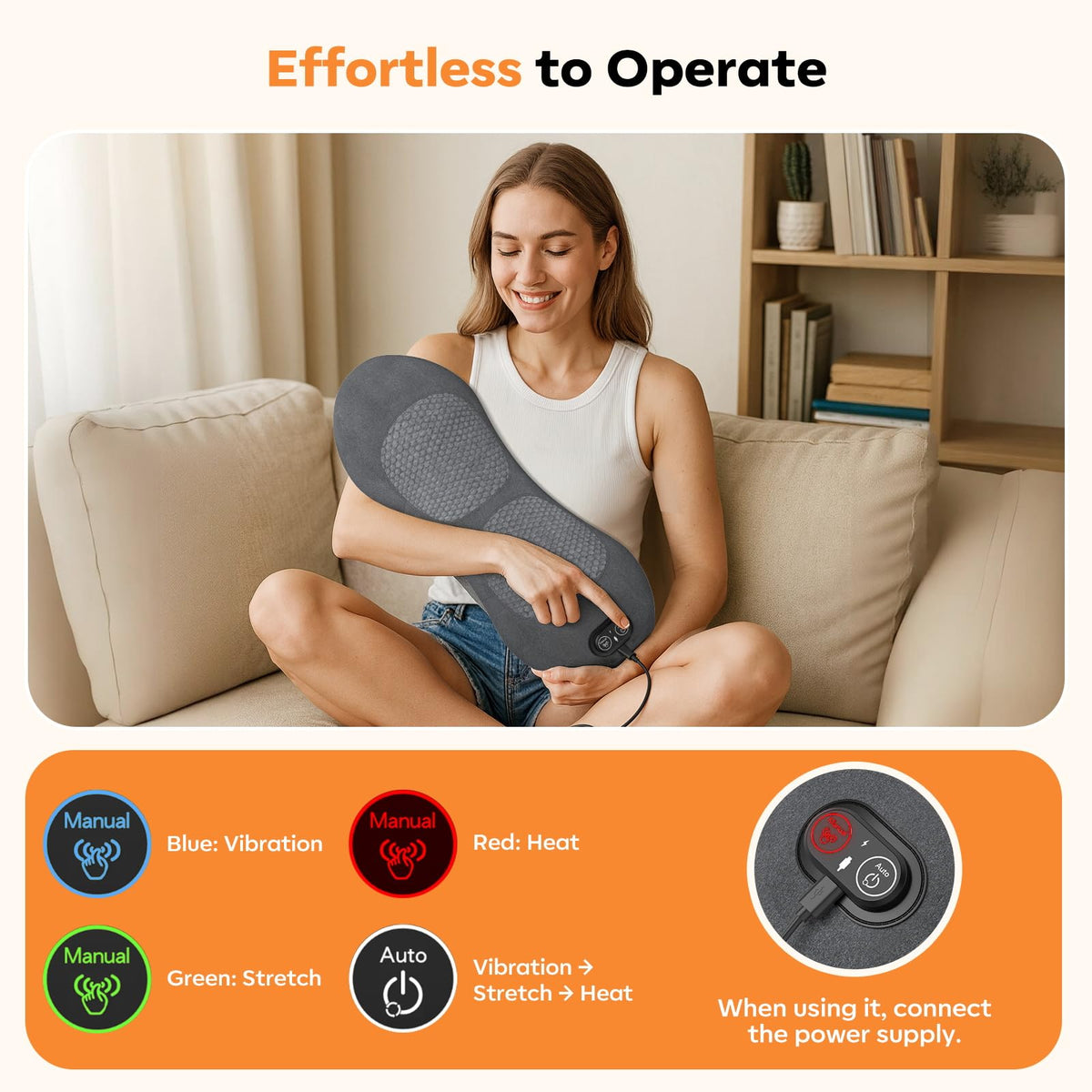 HuixinLine Smooth Triple Fusion pillow traction mode offers gentle spinal stretch