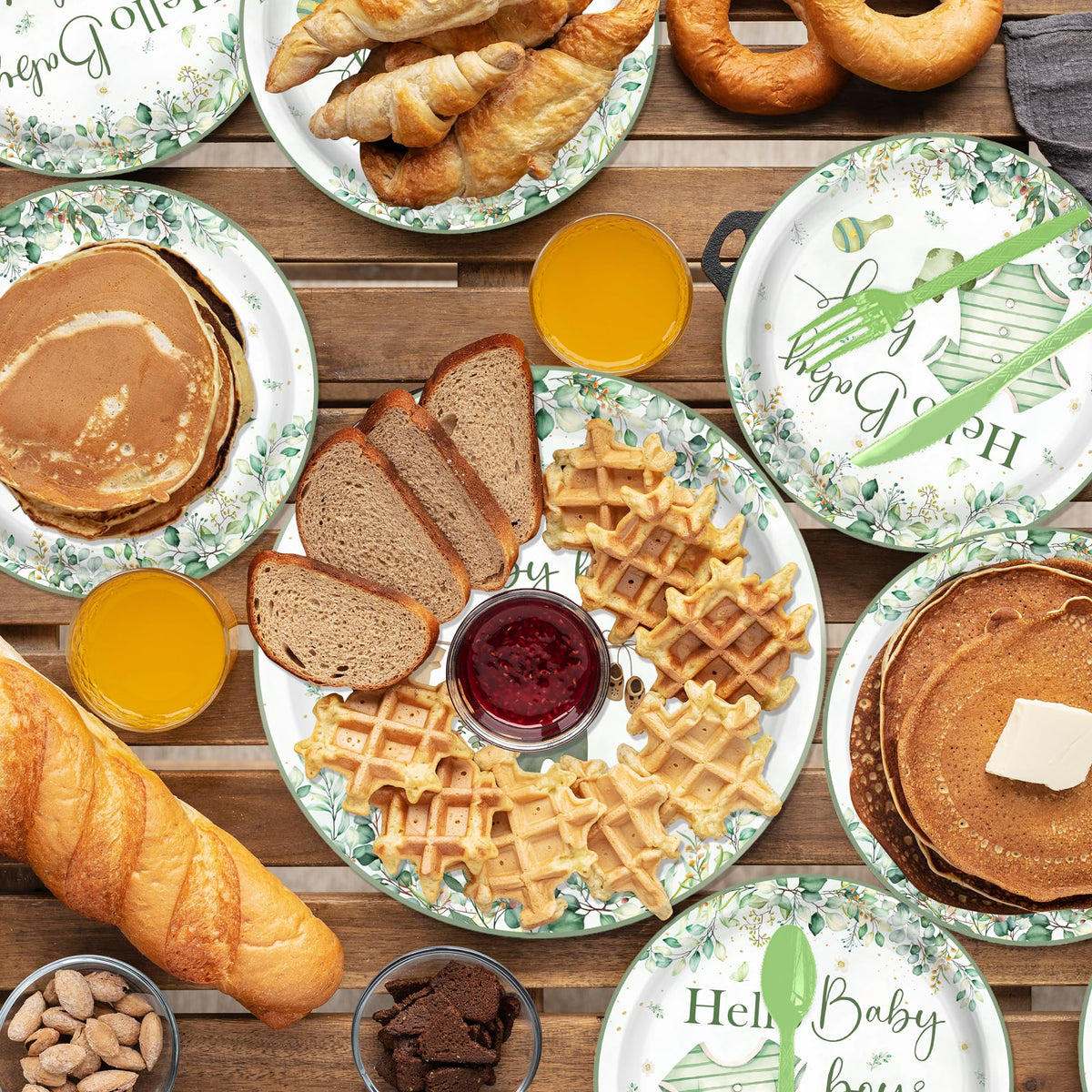 HUIYANFSY baby boy shower tableware set complements indoor and outdoor celebrations