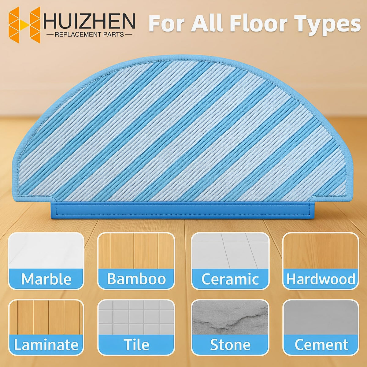 HUIZHEN DVX34 mop pads support microfiber mopping for refreshed floors