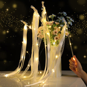 HUIZONHOME lace and ribbons add sparkling detail to the wand