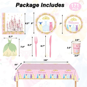 Hukalw Princess dessert plates 7-inch show pastel charm for sweet treats.