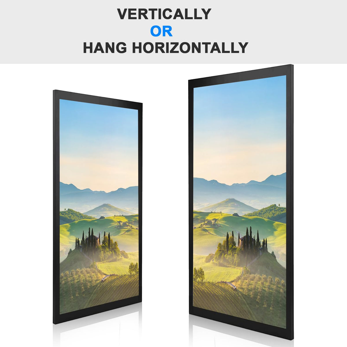 HUKONHEP black picture frame enhances decor and displays photos.