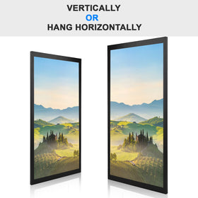 HUKONHEP black picture frame enhances decor and displays photos.