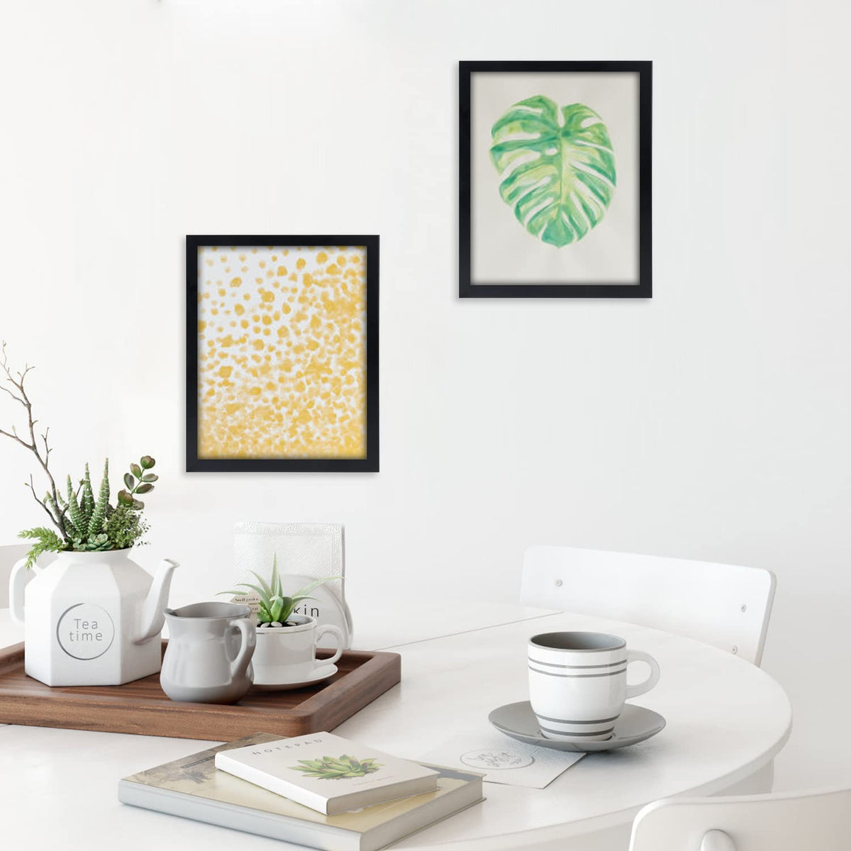 HUKONHEP Sleek black frame decorates home or office spaces.